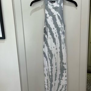 Acid wash tight maxi dress Zara
